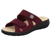 AFS-Schuhe 2808 - Pantuflas cómodas para mujer de cuero, zapatillas de trabajo prácticas con plantilla intercambiable, cómodas zapatillas de estar por casa, frutas del bosque, 41 EU