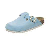AFS-Schuhe 2900 - Zapatillas cómodas para mujer cerradas, zuecos de cuero para mujer, fabricadas en Alemania, azul claro, 38 EU