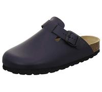 AFS-Schuhe 2900 - Zapatillas cómodas para mujer cerradas, zuecos de cuero para mujer, fabricadas en Alemania, azul marino, 37 EU
