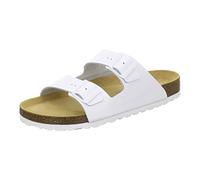 AFS-Schuhe 3100 cómodas zapatillas de piel para hombre, zapatillas de trabajo, fabricadas en Alemania, Blanco, 45 EU
