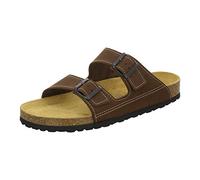 AFS-Schuhe 3110 Zapatillas deportivas de piel para hombre, cómodas, con base de corcho, fabricadas en Alemania, Tabaco Nubuck, 47 EU