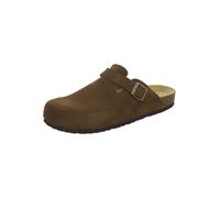 AFS-Schuhe 3900 Zuecos para hombre, cómodas zapatillas de estar por casa para hombres, pantuflas de piel, fabricadas en Alemania, café, 48 EU