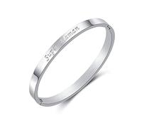 AFSTALR Bracelets Fin en Acier Inoxidable Message Bracelet pour Femme d'Inspiration d'amitié en Or Bracelet Jonc pour Meilleur Ami…, 0,03 cm x 0,03 cm x 6,5 cm, Acero inoxidable