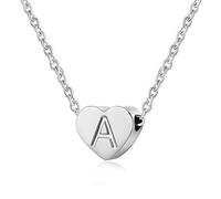 AFSTALR Collar de Iniciales colgante inicial en Forma de Corazón para Mujer A Collares de Letras en Forma de Corazón de Iniciales en Forma de Corazón Regalos
