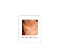 AFSTALR Collar para Mujer Diciembre Gargantilla con Piedra de Nacimiento Oro Colgante de Circonita Cúbica Regalo de Cumpleaños para Mujeres Niñas Madre 42+5cm
