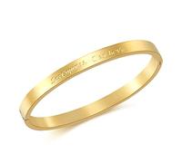 AFSTALR Stainless Steel End Bracelets Message Bracelet for Women Friendship Inspiration in Gold Reed Bracelet for Best Friend