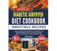 After 40 Diabetic Airfryer Diet Cookbook 2026: Healthy Mouthwatering Recipes to Manage Type 1 & 2 Diabetes, Breakfast-Dinner, Low Carb, Low Sugar, Gluten-Free, Desserts, 30 Days Meal Plan & Tips