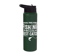 After All These Years Of Fishing My Wife Is My Best Catch Stainless Steel Insulated Water Bottle