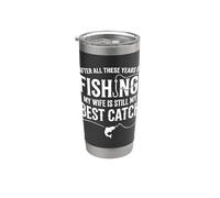 After All These Years Of Fishing My Wife Is My Best Catch Vaso térmico de acero inoxidable de doble pared