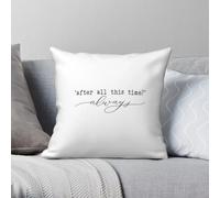 After All This Time Immortal Love - Funda de almohada cuadrada de poliéster y lino y terciopelo, funda de cojín para el hogar, 45 x 45 pulgadas