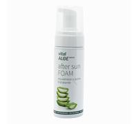 After Sun Aloe Vera Foam 150 ml | Espuma Hidratante Natural con Aloe Vera 100% Puro | After Sun Facial y Corporal Vegano, Sin Parabenos ni Sulfatos | Ideal Para Después del Sol y Depilación