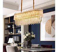 After The Rectangular Crystal Restaurant Geometric Living Room Lamp Light Chandelier * 40CM Elegant