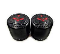 AfterMokit - Cubierta de tuerca de eje de horquilla delantera para Harley Road Glide Road King Street Glide Electra Glide Ultra Limited Dyna V-Rod Sportster Softail Fat Boy Breakout 1.15 pulgadas ID