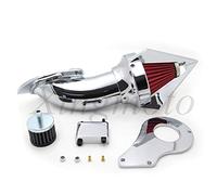 AfterMokit - Filtro de aire para Honda Shadow VLX VT600 (1999-2007), color cromado