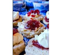 Afternoon Tea A5 Hardback Lined Glossy Notebook: Cream Tea Journal, Gift for Regency Fan and Cake Lover, Afternoon Tea Stocking Filler