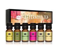 Afternoon Tea - Juego de 6 aceites aromáticos de primera calidad, higo, té blanco, té verde, galletas de azúcar, melón de pepino y bayas y crema