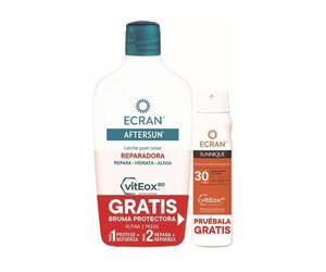 Aftersun Pack Leche Post-Solar Reparadora + Bruma Spray Sunnique SPF 30 400 ml