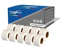 Aftertech 10 rollos de etiquetas adhesivas compatibles (130 etiquetas/rollo = 1300 totales) para Dymo LabelWriter Seiko SLP etiquetadoras impresoras S0722370 10x99010