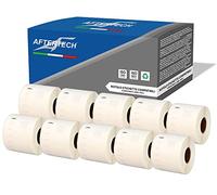 Aftertech 10 rollos de etiquetas adhesivas compatibles 99015 54 x 70 mm (320 etiquetas/rollo = 3200 totales) para Dymo LabelWriter Seiko SLP etiquetadoras impresoras S0722440 10x99015