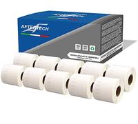 Aftertech 10 x 99019 59 x 190 mm Rollos de etiquetas adhesivas compatibles (110 etiquetas/rollo = 1100 totales) para Dymo LabelWriter Seiko SLP etiquetadoras impresoras S0722484 10x99019