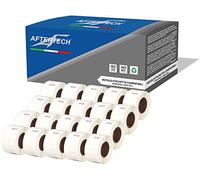 Aftertech 20 x 99017 12,5 x 51 mm Rollos de etiquetas adhesivas compatibles (220 etiquetas/rollo = 4400 totales) para Dymo LabelWriter Seiko SLP etiquetadoras impresoras S0722460 20 x 99017