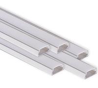 AFTERTECH 5 x 2 metros (10 m) 1506 15 x 6 mm Perfil de aluminio para tiras LED barra rígida 2 m 2 m + cubierta (5 x 2 metros 1506 fog)