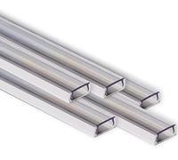 AFTERTECH 5x 2 metros (10M) 1506 15x6mm PERFIL DE ALUMINIO PARA TIRAS DE LED, BARRA RÍGIDA 2M 2MT + COBERTURA (5x 2 metros 1506 transparente)