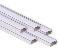 AFTERTECH 5x 2 metros (10M) 1506 15x6mm PERFIL DE ALUMINIO PARA TIRAS LED, BARRA RÍGIDA 2M 2MT + COBERTURA (5x 2 metros 1506 milk)