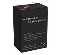 AFTERTECH 6 V 6 Ah LifePO4 Paquete de batería Recargable de Litio Hierro fosfato Pila 2000+ ciclos Profundos 12,8 V 38 WH