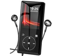 AFU Reproductor MP3 de 128 GB con Bluetooth, reproductor de música MP3 portátil con altavoz HiFi, reproductor MP3 de pantalla de 2.4 pulgadas con grabadora de voz, radio FM, botones táctiles,