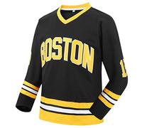Afuby Boston Hockey Jersey Happy Gilmore 18 Adam Sandler 1996 Movie Ice Hockey Jerseys Cosido, Negro -, XXX-Large