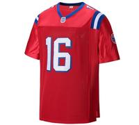 Afuby Falco Jersey #16 Shane The Replacements Movie Manga Corta Bordado Rojo Camisetas de Fútbol, Rojo -, Small