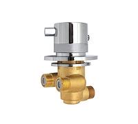 AFUDER Grifo Ducha Termostatico Grifo monomando para Ducha de Latón Valvula Mezcladora ducha 3 vias Grifos Montaje en Ducha Mezcla de Agua Fría y Caliente