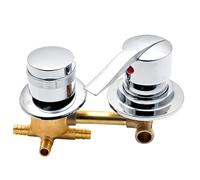 AFUDER Interruptores de Pared 2/3/4/5 Vías de Salida de Agua de Latón Para Ducha - Grifo Con Tornillo o Intubación de Cobre - Mezclador de Cabina y Cuarto de Baño, 3 Vías Intubación