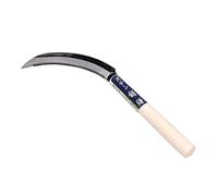 AFuex Hoz de Acero endurecido de malezas japonesas - Hoz de Hierba de Diente de Sierra,C