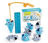Afufu Juego De Pesca para Niños con Caña, Juguete Educativo Matemáticas, Pescar Y Medir Peces, Juguete Montessori Motricidad Fina Niños 3+ Años, Juego Preescolar (8 Peces)