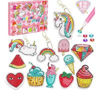 Afufu Kit Manualidades para Niños Niñas 6 7 8 9 10 11 12 Años, Juego de Manualidades Llaveros Diamond Painting, Mosaico Pegatinas Pintura Actividades Creativas de Bricolaje Regalo de Cumpleaños
