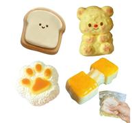 Afufu Mochi Squishy Juguetes Kawaii Squishies 4 Set, Juguete Antiestres para Niños 4-12 Años, Regalo Cumpleaños Chicas Niñas Calendario de Adviento Detalles Fiestas