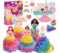 Afufu Poke Art Manualidades Juguetes Niñas 4 5 6 7 8 9 Años, 3D Kit DIY con 5 Princesas, Crafting Kit Arte Fun Creativo Infantil, Actividades Creativas Juegos Educativos, Cumpleaños Regalo Chicas 3-12