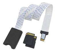 AFUNTA Adaptador de Tarjeta Micro SD/TF a SD de 18,9 pulgadas/48 cm y adaptadores de Tarjeta Micro SD/TF de 2 Piezas Tarjeta de Memoria Flash 3 en 1, Pantalla Compatible GPS/Raspberry Pi/DVD/DVR/LED