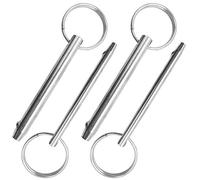 Afunta Juego de 4 pasadores de liberación rápida, diámetro 8 mm y 6,3 mm, longitud total: 76 mm, acero inoxidable 316, parte superior Bimini, accesorios para barcos
