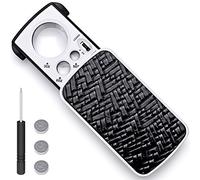 AFUNTA - Lupa de joyería con luz LED, 30X, 60X, 90X, lupa de bolsillo para piedras, sellos, monedas, relojes, hobby, antigüedades, modelos, fotos