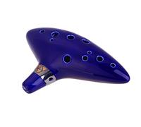AFUNTA Ocarina Cerámica con 12 Ranuras con Libro de Canciones - Azul
