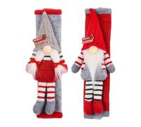 Afurl Fundas para asas de nevera de Navidad, 2 gnomos de Navidad para la puerta del frigorífico, decoración navideña para la cocina,