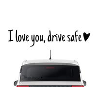 Afurl Pegatina con texto en inglés "I Love You Drive Safe", con texto en inglés "I Love You Drive Safe", adhesivo en forma de corazón, impermeable, miniatura, accesorio de coche, a prueba de