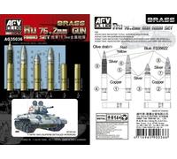 Afv Club Ag35036 - 1/35 Conjunto De Munición De Cañón Ru 76.2mm (Latón) - Nuevo