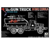 AFV Club FV35323 1/35 Ganttrucks del ejército estadounidense King Cobra M54+M113 Modelo Plástico/AFV35323 1:35 US Army Gun Truck King Cobra Vietnam War [Kit de construcción del modelo]
