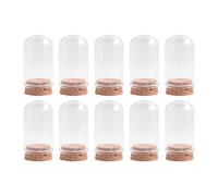 AFXGUSD 10x Cúpulas de Vidrio para Exhibición, Campanas de Cristal, Multiusos, a Prueba de Polvo, Decorativas, Vitrinas para Plantas, Manualidades Florales, B, 30 Mmx50 Mm