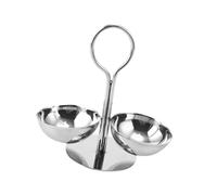 AFXGUSD Bol para Servir con Múltiples Compartimentos, Bandeja para Aperitivos con Recipientes para Salsas, Y Frutas, 2 Tazones, tal como se describe