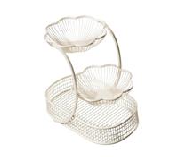 AFXGUSD Cesta para Frutas, Frutero Decorativo de Varios Niveles para Encimera de Cocina, Ideal para Guardar Frutas, Verduras Y Aperitivos en La Mesa Del Comed, Blanco, tal como se describe